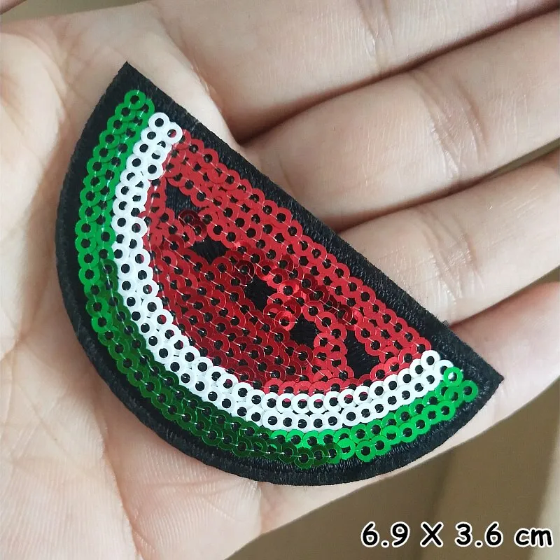 2019 Fashion patch Red carrot Cartoon Iron On Patches For Clothing Embroidery Stripe On Clothes Cute DIY Sequin Applique Badge