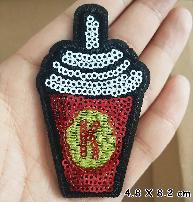 2019 Fashion patch Red carrot Cartoon Iron On Patches For Clothing Embroidery Stripe On Clothes Cute DIY Sequin Applique Badge