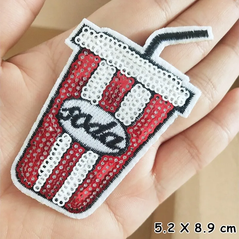 2019 Fashion patch Red carrot Cartoon Iron On Patches For Clothing Embroidery Stripe On Clothes Cute DIY Sequin Applique Badge