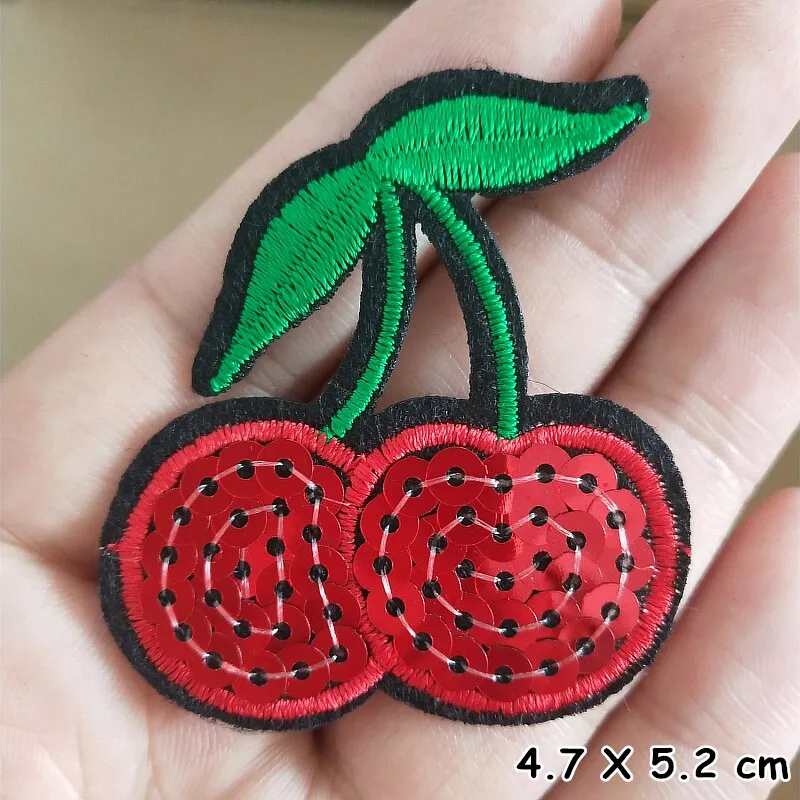 2019 Fashion patch Red carrot Cartoon Iron On Patches For Clothing Embroidery Stripe On Clothes Cute DIY Sequin Applique Badge