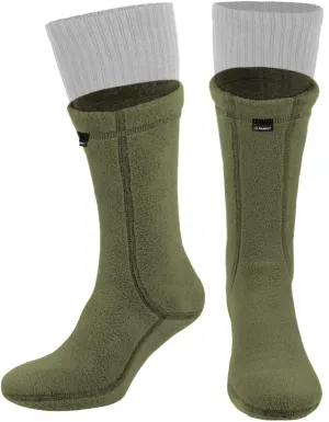 281Z Military Warm 8 inch Boot Liner Socks - Outdoor Tactical Hiking Sport - Polartec Fleece Winter Socks (X-Large, Olive Green)