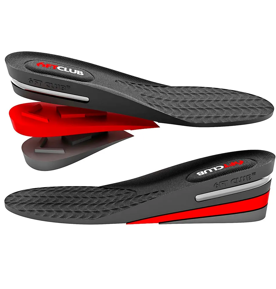 6FT CLUB's 3-Layer Height Increase Insole 2.35-Inch Shoe Lifts for Men (7.5 to 11.5)