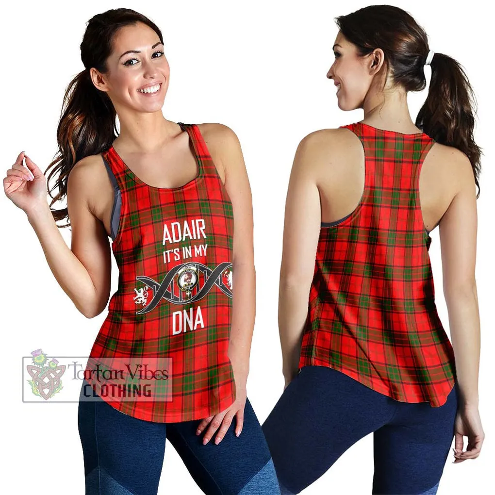 Adair Tartan Women's Racerback Tanks with Family Crest DNA In Me Style