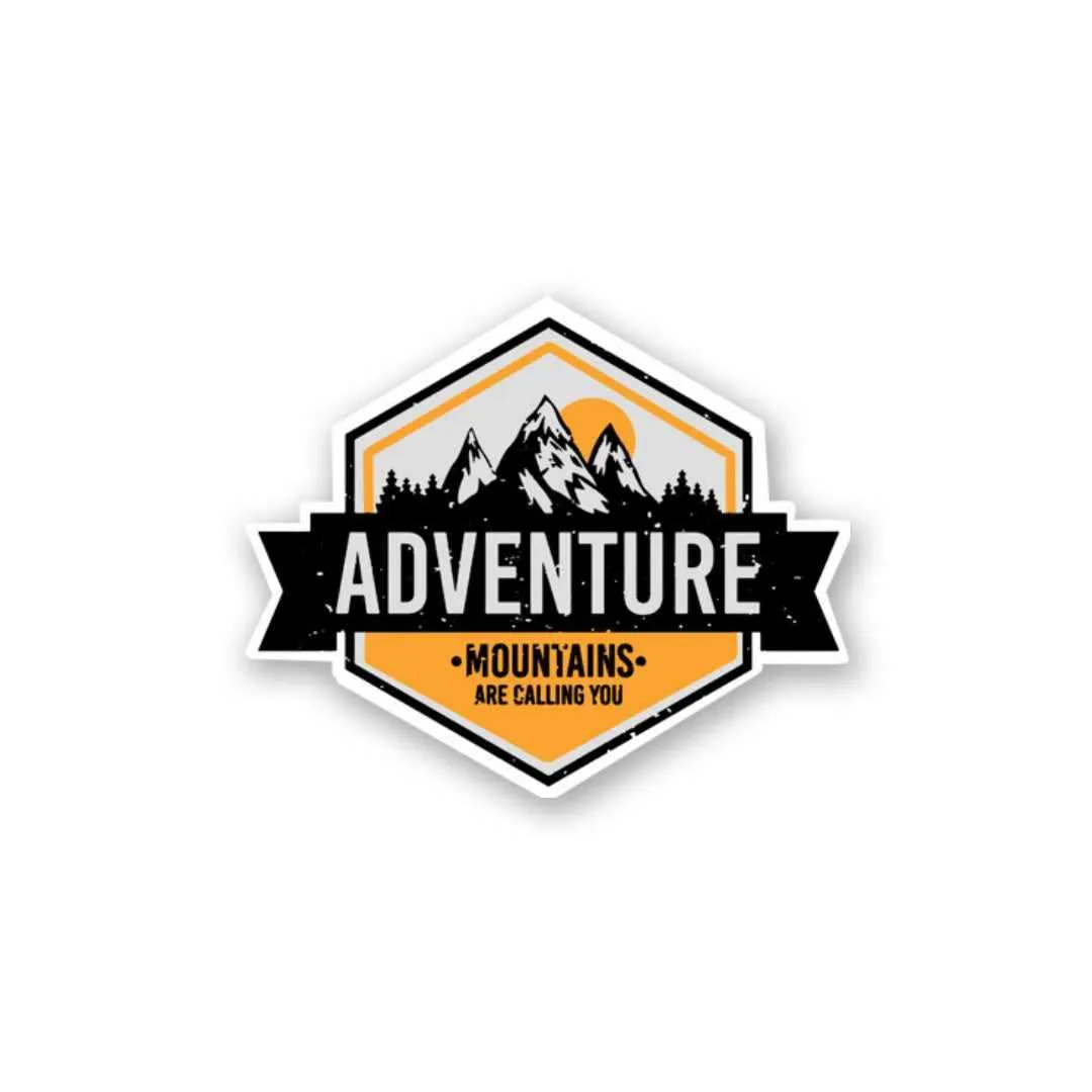 Adventure Mountains Are Calling Sticker