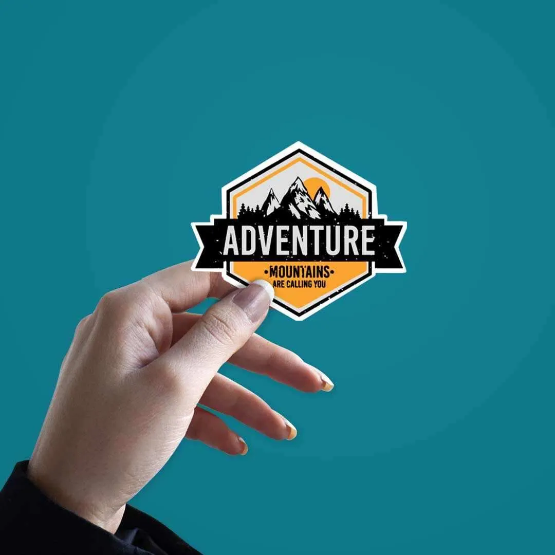 Adventure Mountains Are Calling Sticker