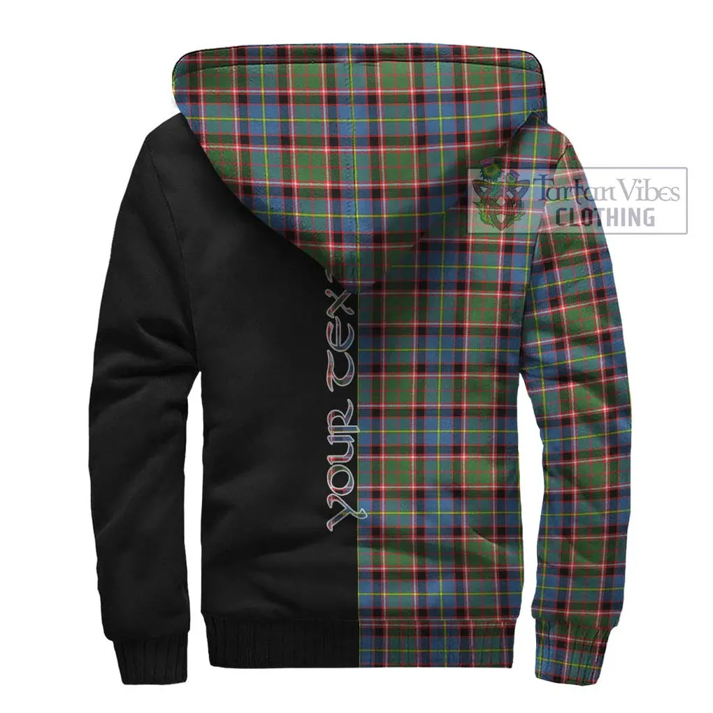 Aikenhead Tartan Sherpa Hoodie with Family Crest and Half Of Me Style