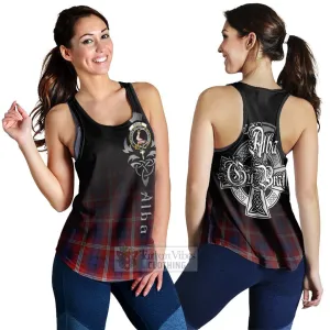 Ainslie Tartan Women's Racerback Tanks Featuring Alba Gu Brath Family Crest Celtic Inspired