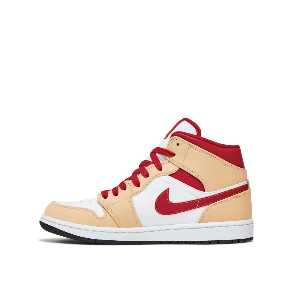 Air Jordan 1 Mid Cardinal Red Curry