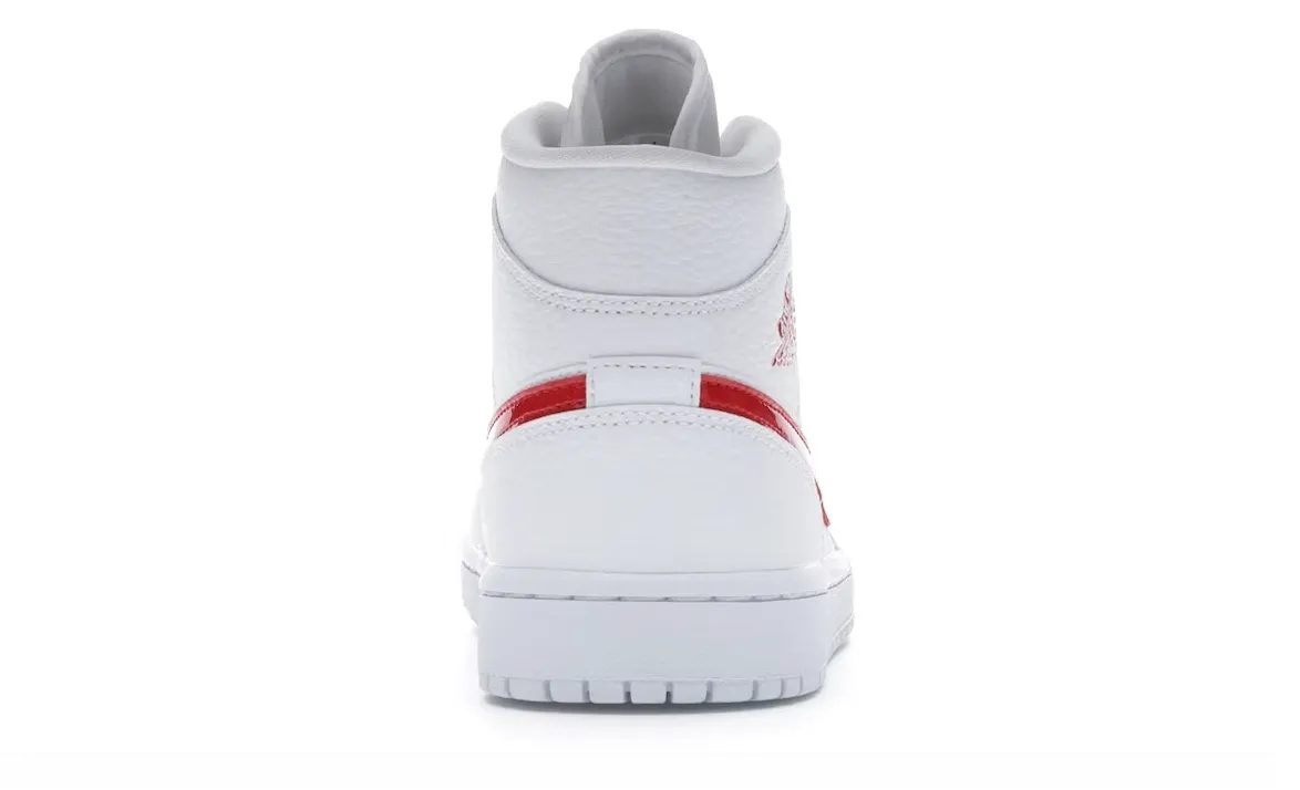 Air Jordan 1 Mid White University Red (W)