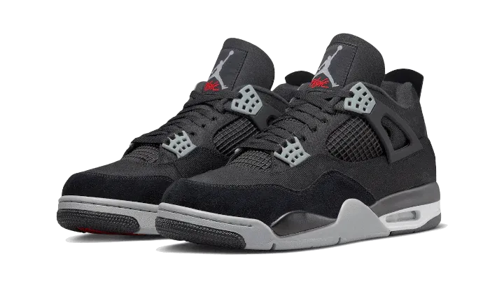 AIR JORDAN 4 BLACK CANVAS