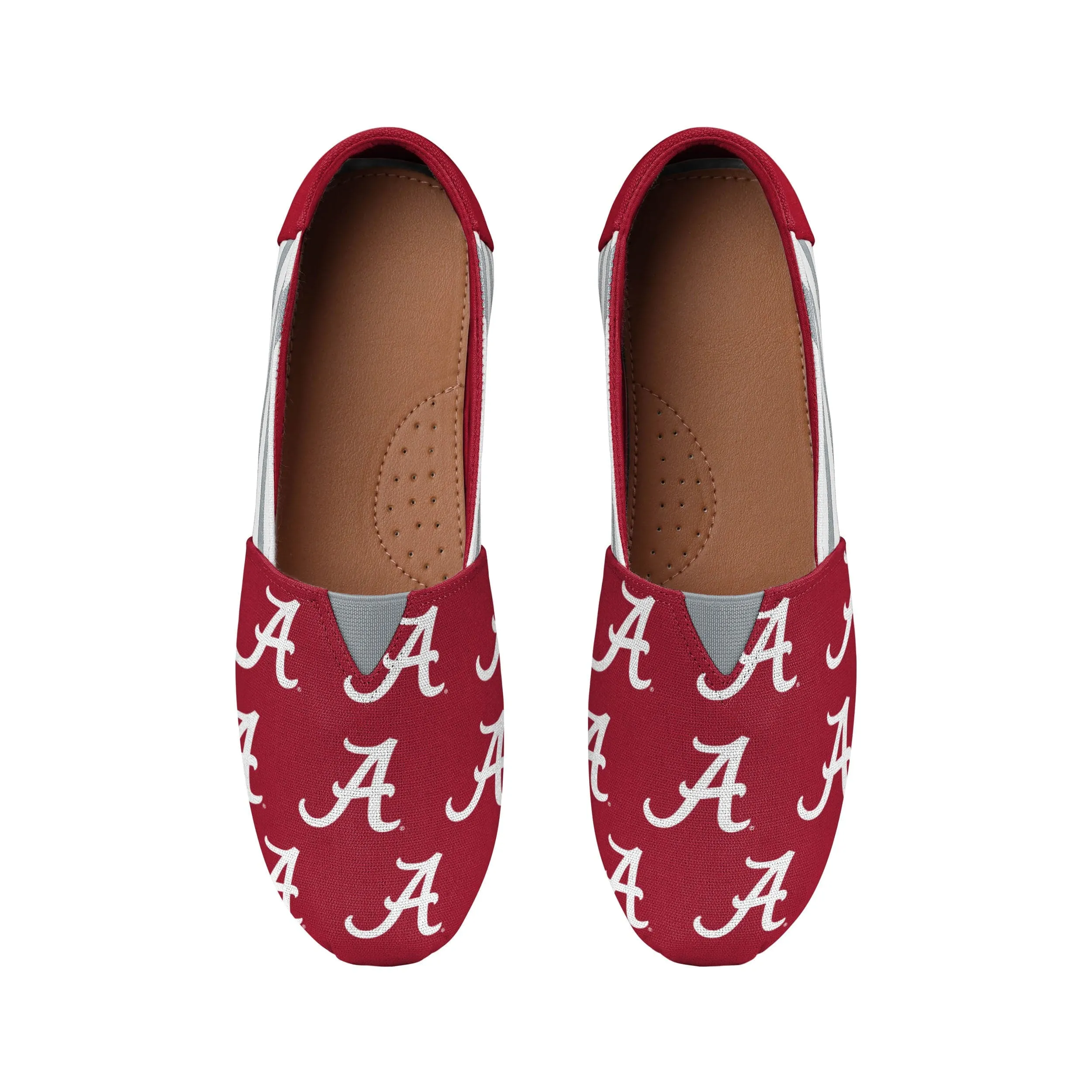 Alabama Crimson Tide NCAA Womens Stripe Canvas Shoes