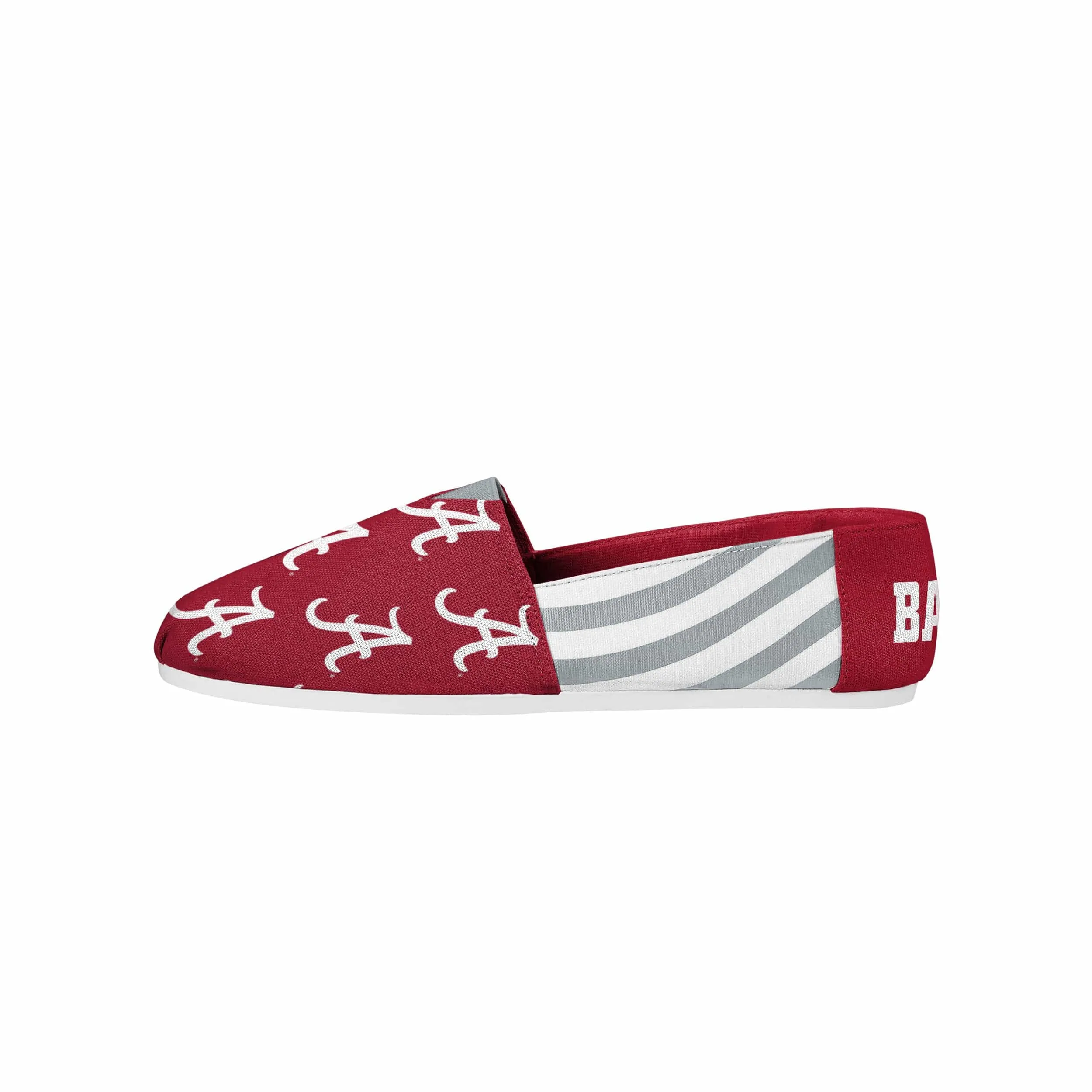 Alabama Crimson Tide NCAA Womens Stripe Canvas Shoes