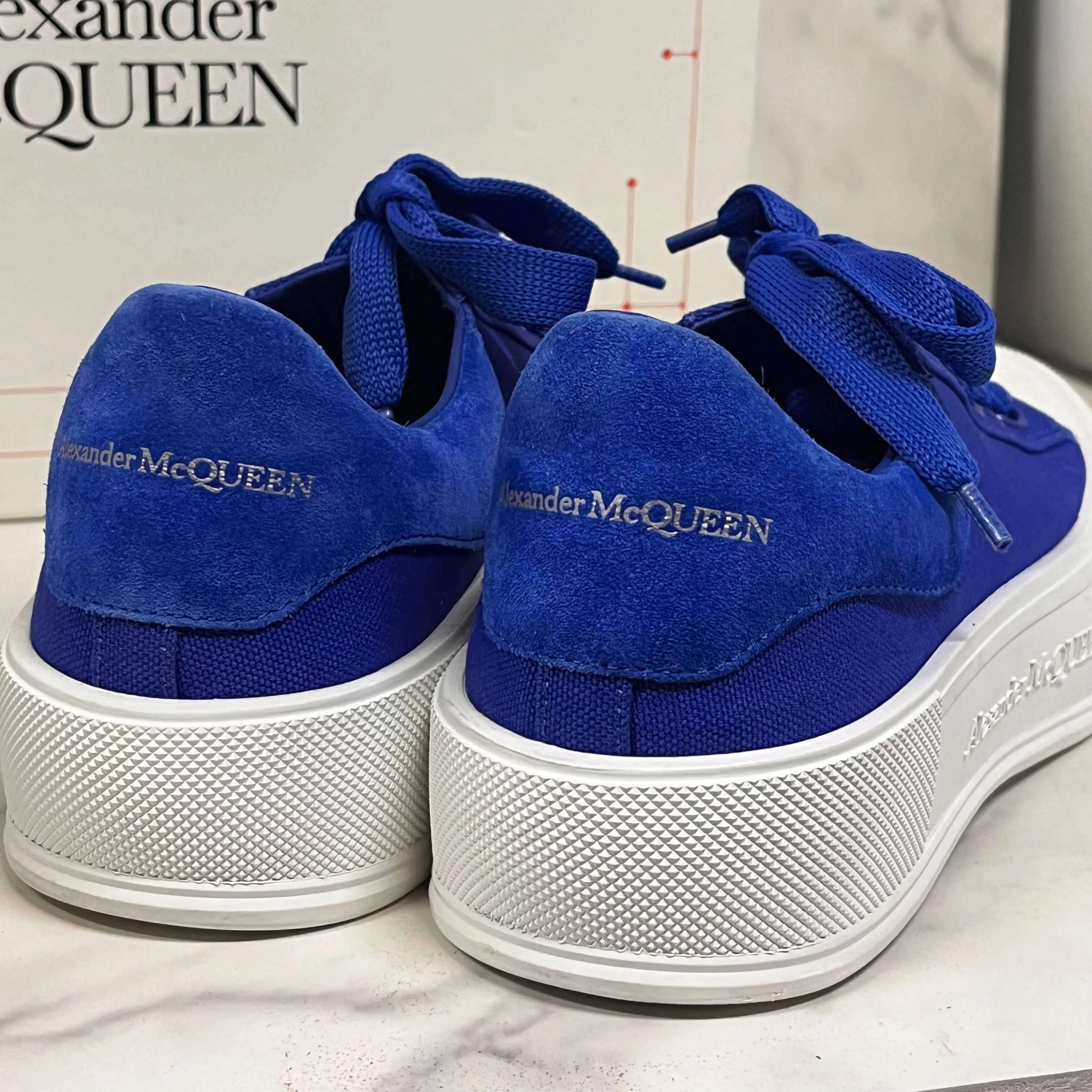 Alexander McQueen Plimsoll Blue Sneaker Womens Size 9