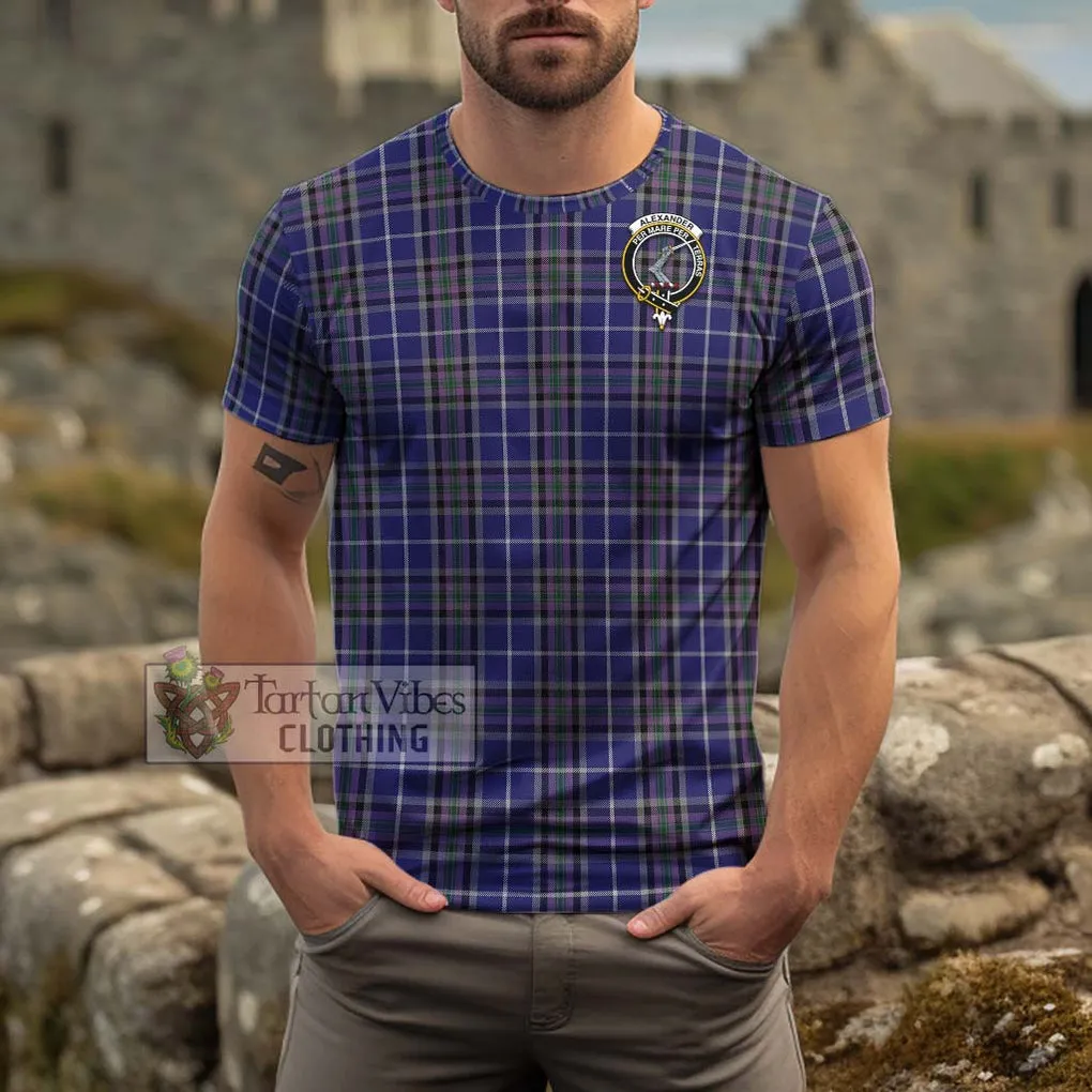 Alexander of Menstry Tartan Cotton T-Shirt with Family Crest