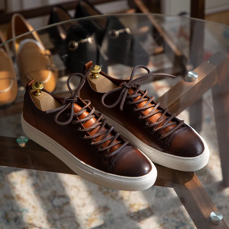 American Retro Handmade Leather Sneakers