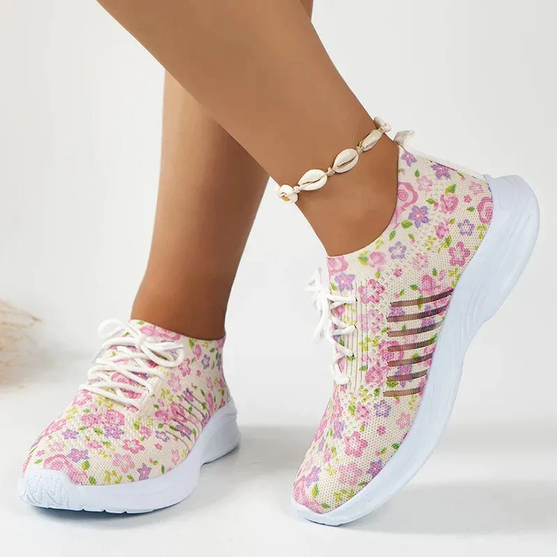 AMOZAE- - Fashion Printed Mesh Sneakers