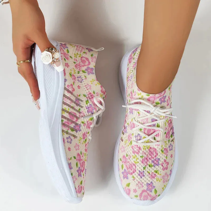 AMOZAE- - Fashion Printed Mesh Sneakers