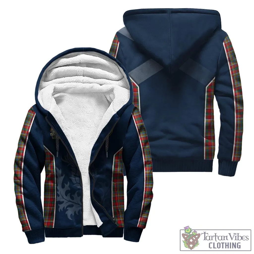 Anderson of Arbrake Tartan Sherpa Hoodie with Family Crest and Scottish Thistle Vibes Sport Style