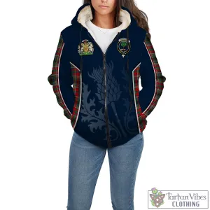 Anderson of Arbrake Tartan Sherpa Hoodie with Family Crest and Scottish Thistle Vibes Sport Style