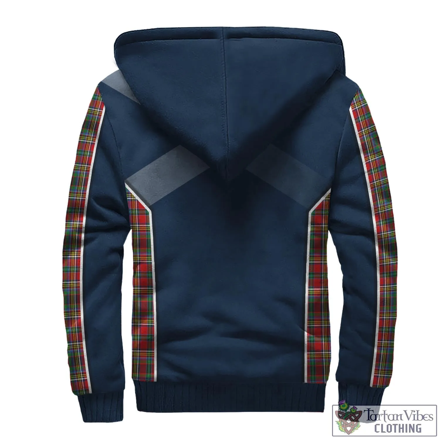 Anderson of Arbrake Tartan Sherpa Hoodie with Family Crest and Scottish Thistle Vibes Sport Style