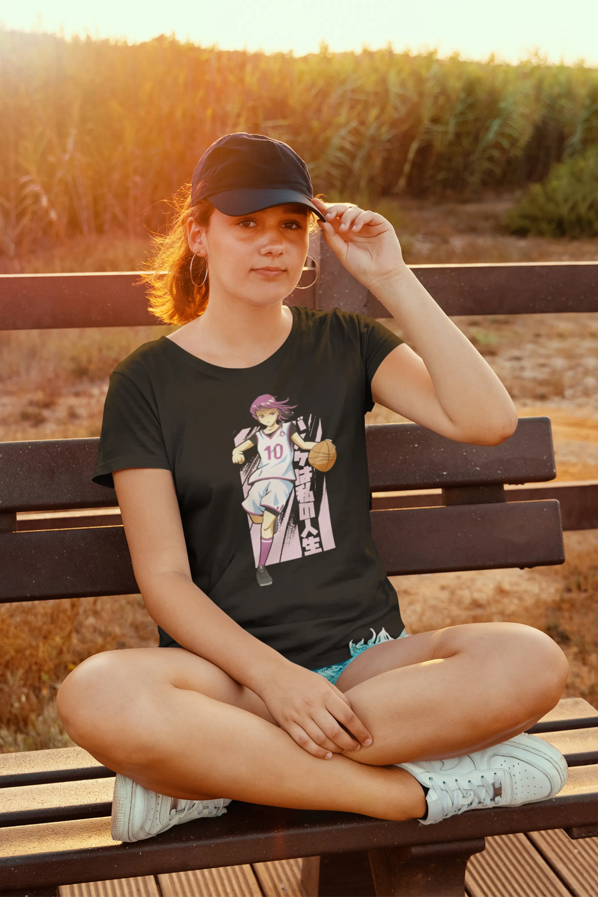 Anime Basketball Printed T-shirt for women