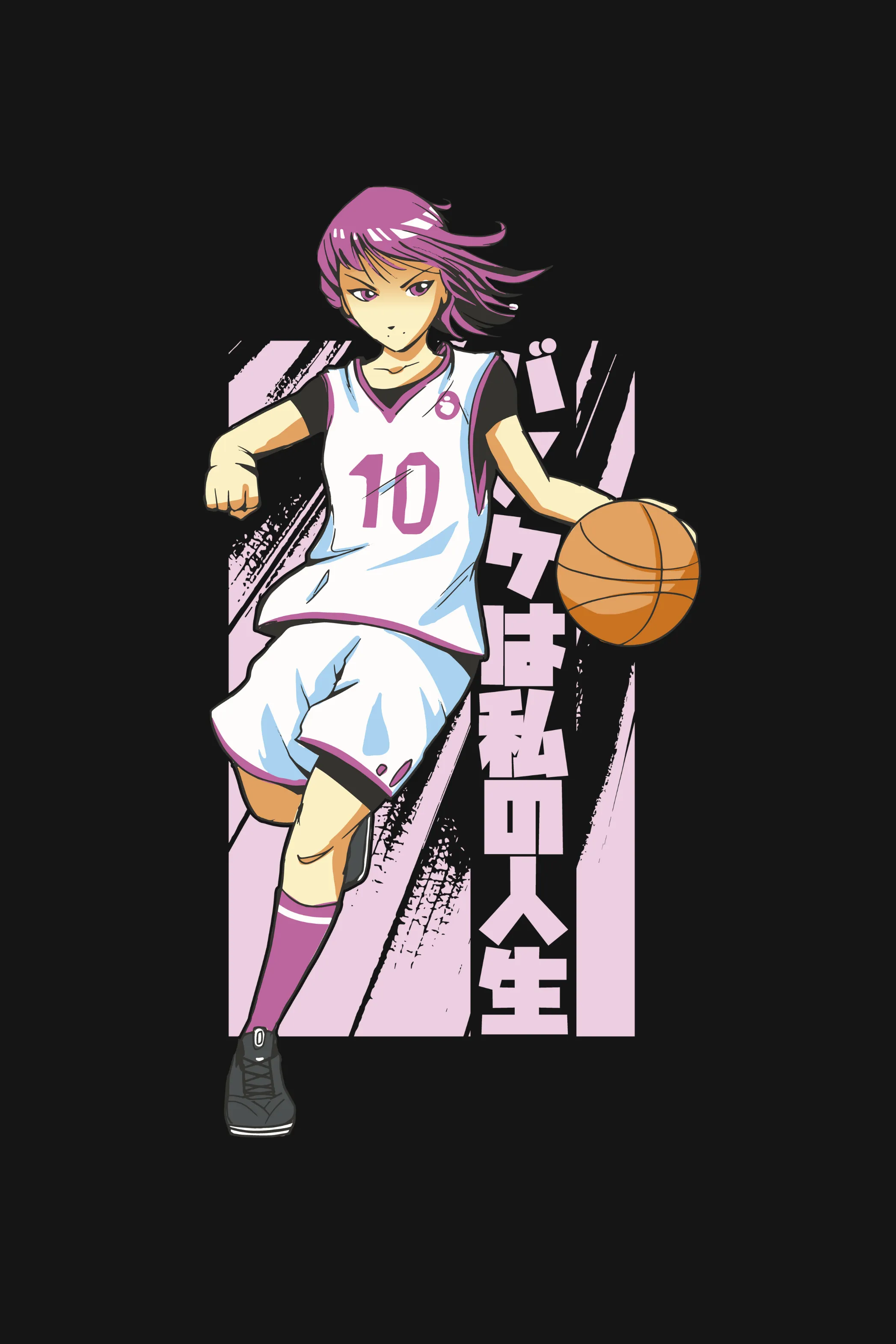 Anime Basketball Printed T-shirt for women