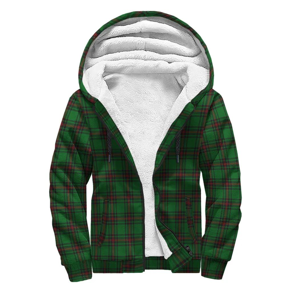 Anstruther Tartan Sherpa Hoodie with Family Crest