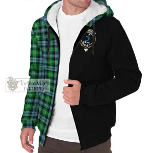 Arbuthnot Ancient Tartan Sherpa Hoodie with Family Crest and Half Of Me Style