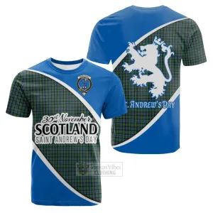 Arbuthnot Family Crest Tartan Cotton T-shirt Celebrate Saint Andrew's Day in Style