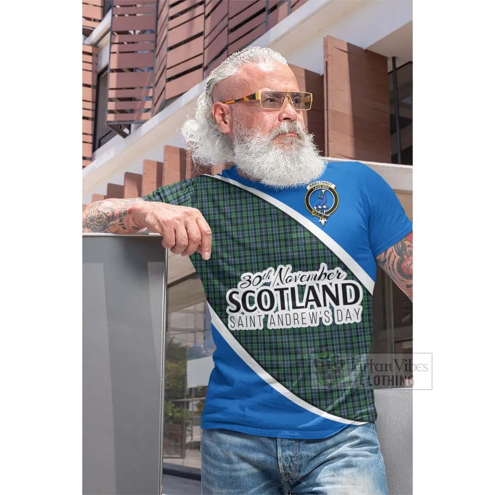 Arbuthnot Family Crest Tartan Cotton T-shirt Celebrate Saint Andrew's Day in Style