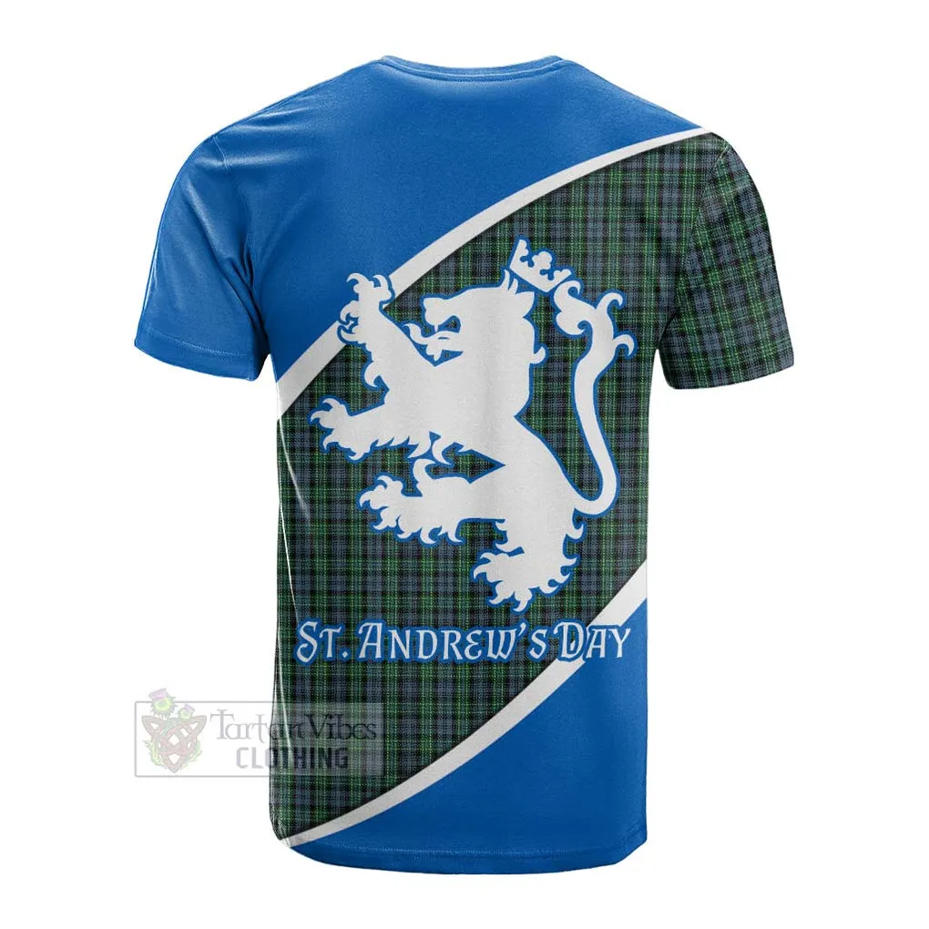 Arbuthnot Family Crest Tartan Cotton T-shirt Celebrate Saint Andrew's Day in Style