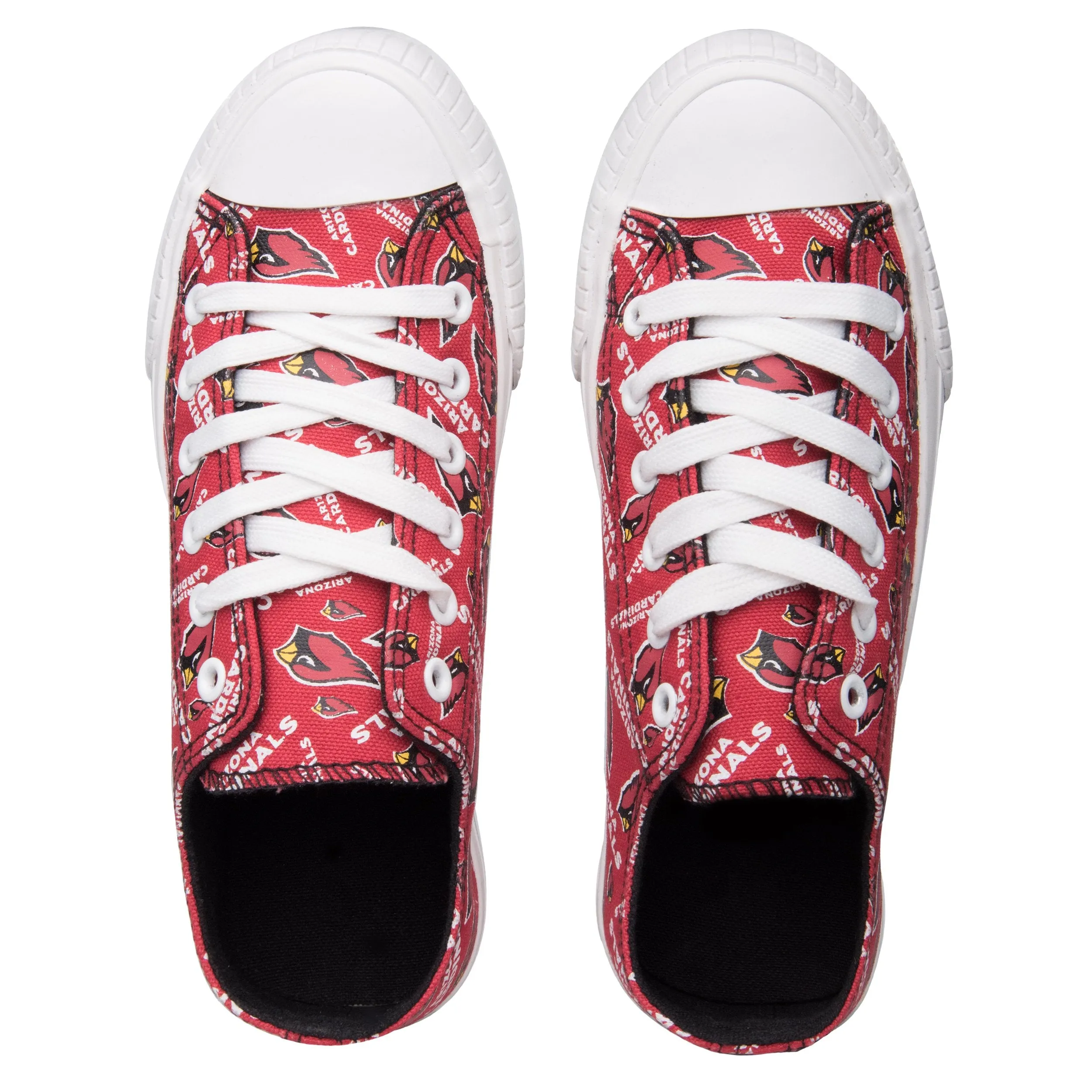 Arizona Cardinals NFL Womens Low Top Repeat Print Canvas Shoes