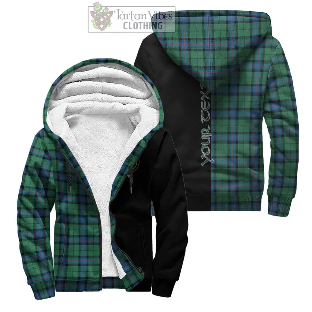 Armstrong Ancient Tartan Sherpa Hoodie with Family Crest and Half Of Me Style