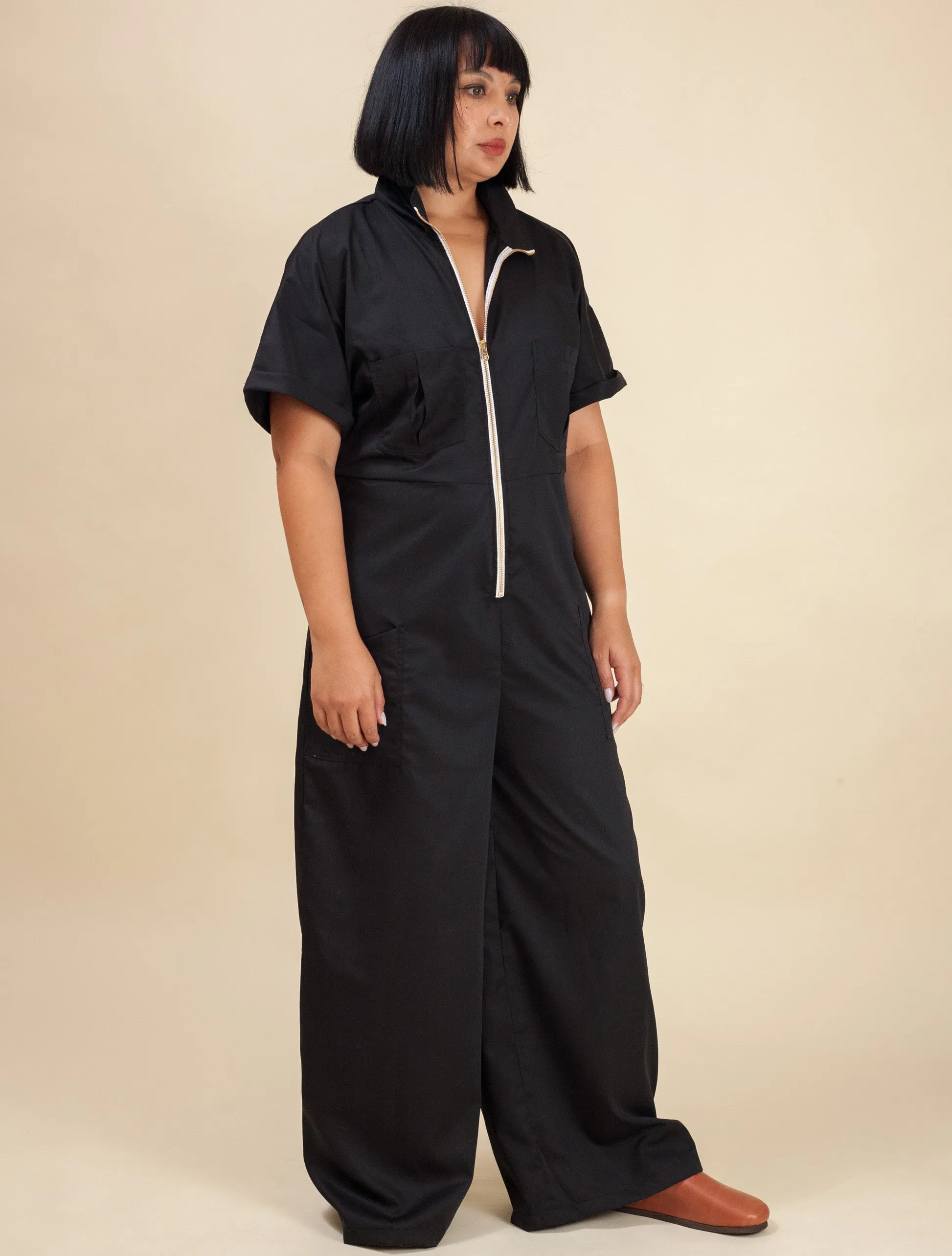 Aviation Jumpsuit (Black)