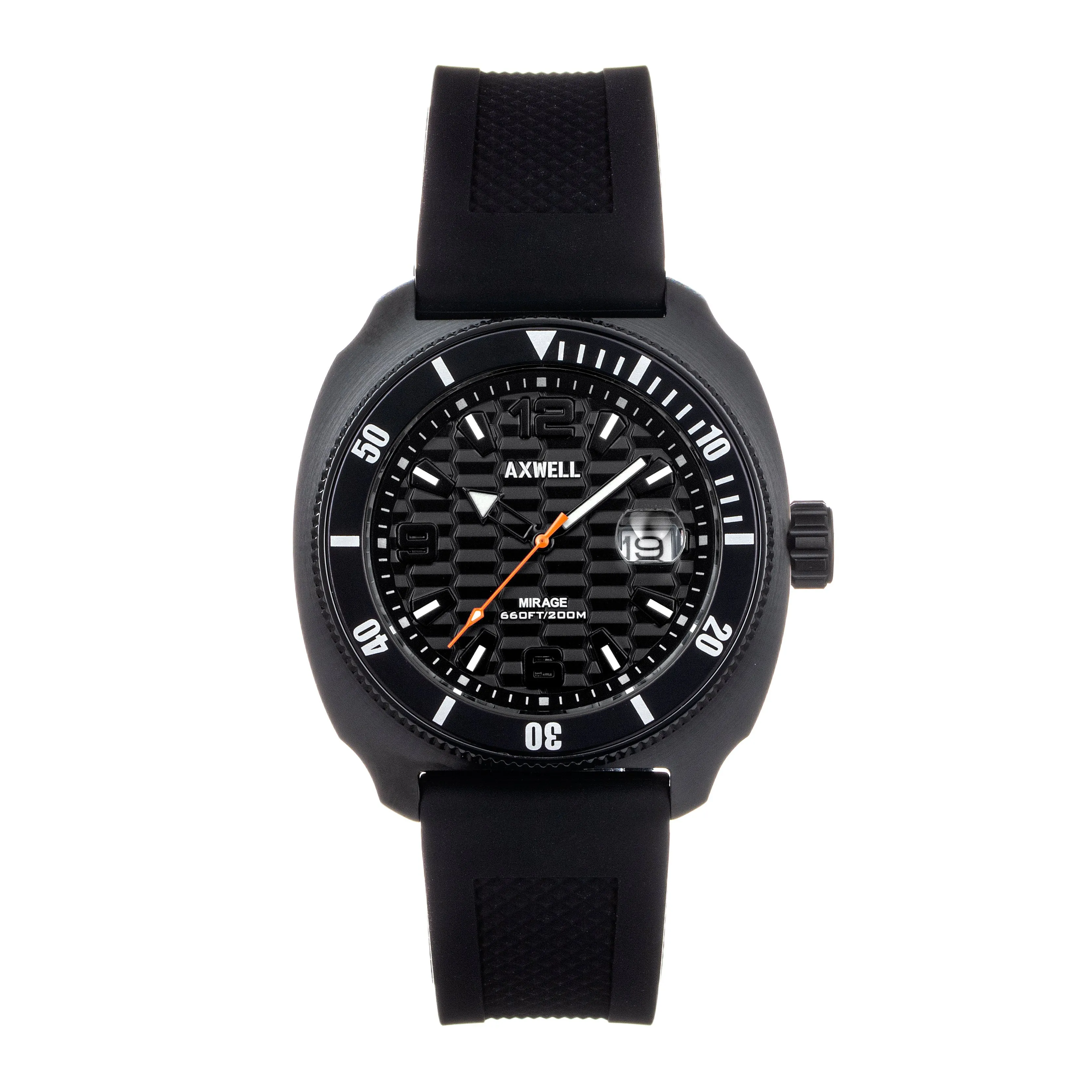 Axwell Mirage Strap Watch w/Date - Black