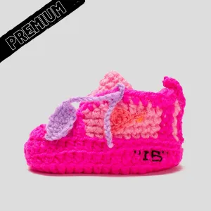 Baby Crochet IB OFF-W FLY Pink (Soft felt non-slip bottom & Shoe Box)