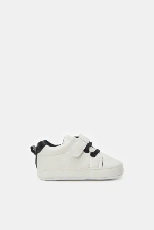 Baby White Velcro Pram Shoes