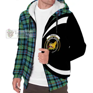 Bailey Ancient Tartan Sherpa Hoodie with Family Crest Circle Style