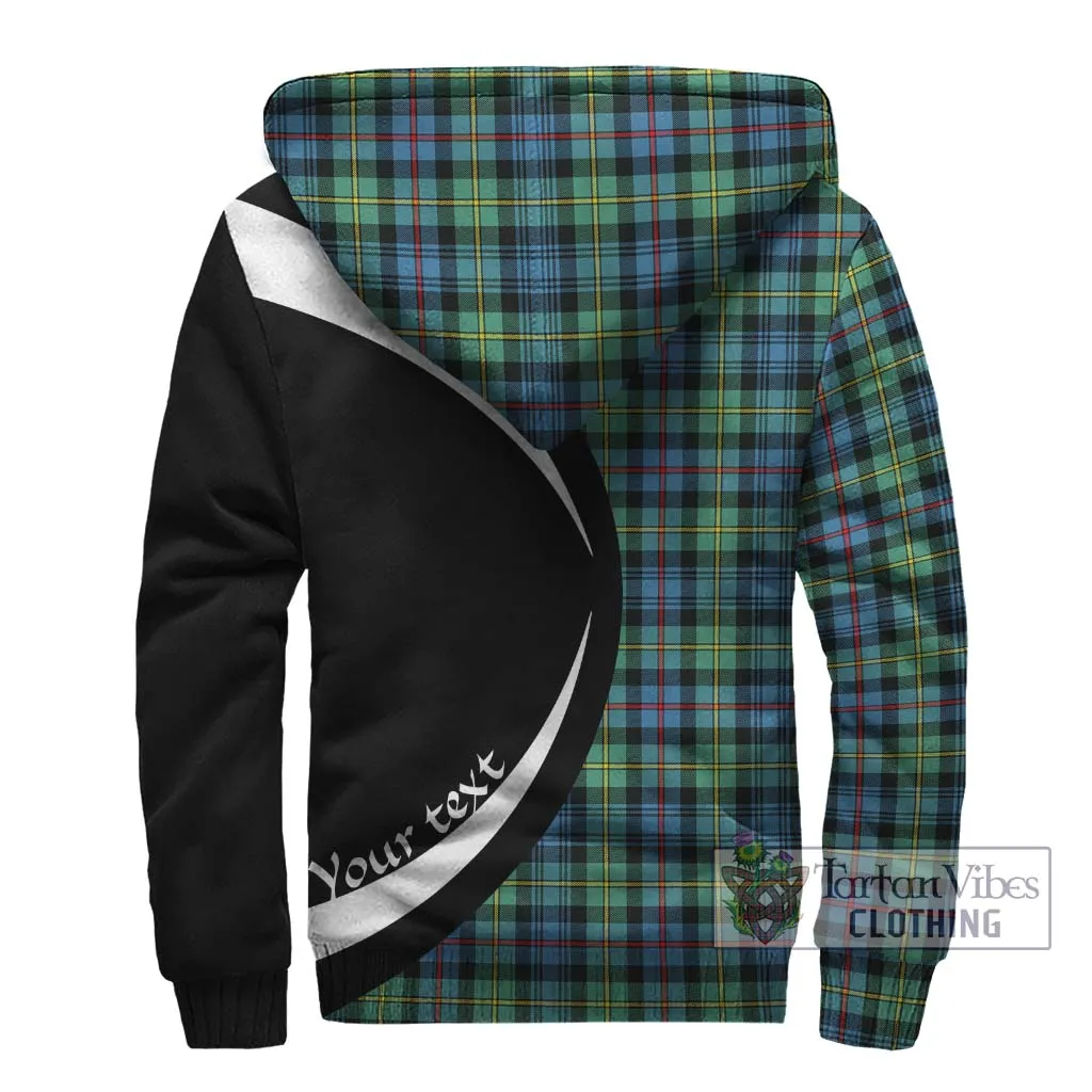 Bailey Ancient Tartan Sherpa Hoodie with Family Crest Circle Style