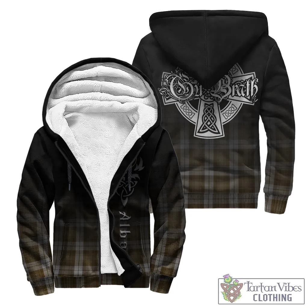 Baillie Dress Tartan Sherpa Hoodie Featuring Alba Gu Brath Family Crest Celtic Inspired