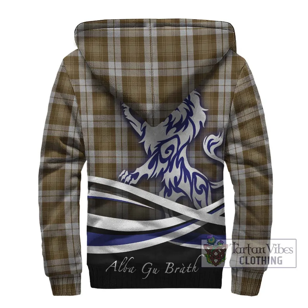 Baillie Dress Tartan Sherpa Hoodie with Alba Gu Brath Regal Lion Emblem