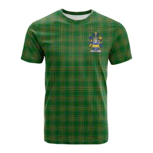 Baker Irish Clan Tartan Cotton T-shirt with Coat of Arms