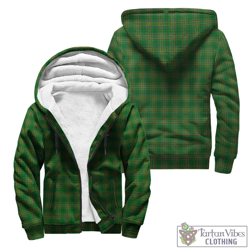 Ballet Irish Clan Tartan Sherpa Hoodie with Coat of Arms