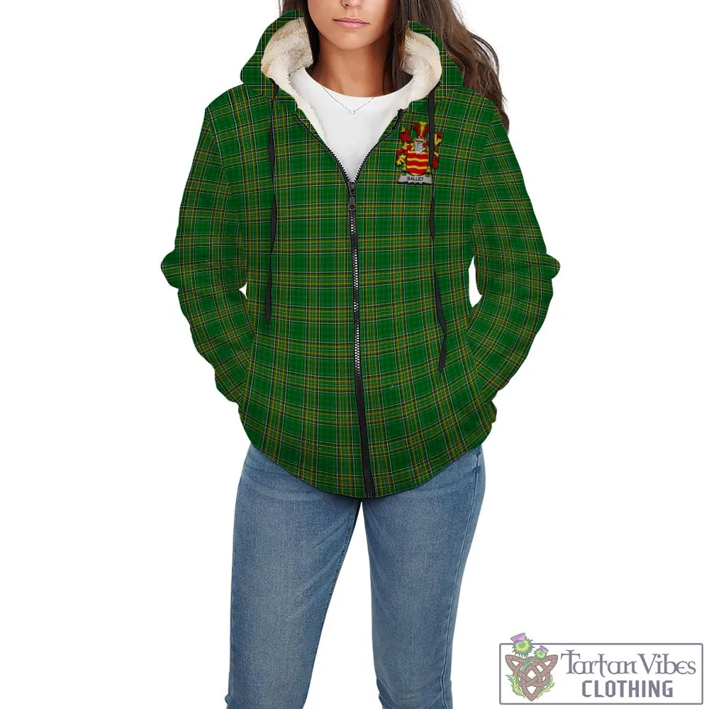 Ballet Irish Clan Tartan Sherpa Hoodie with Coat of Arms