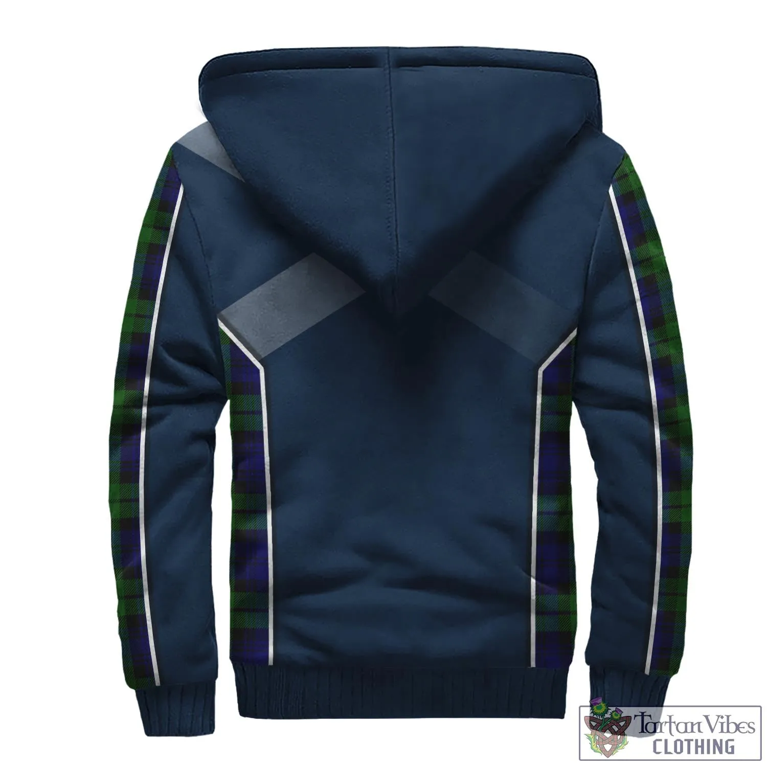 Bannatyne Tartan Sherpa Hoodie with Family Crest and Scottish Thistle Vibes Sport Style