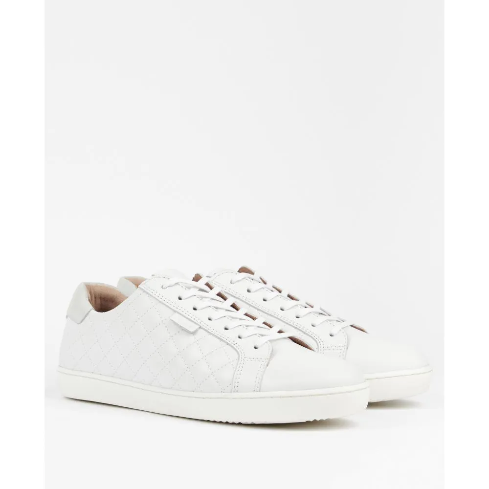 Barbour Bridget Ladies Leather Trainers - White