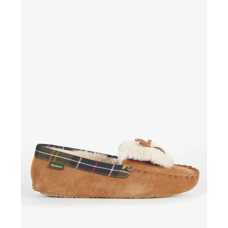 Barbour Darcie Ladies Slipper - Tan Suede