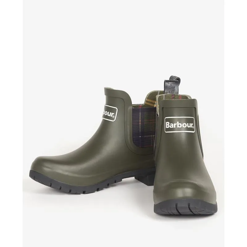 Barbour Kingham Ladies Ankle Wellington Boot - Olive