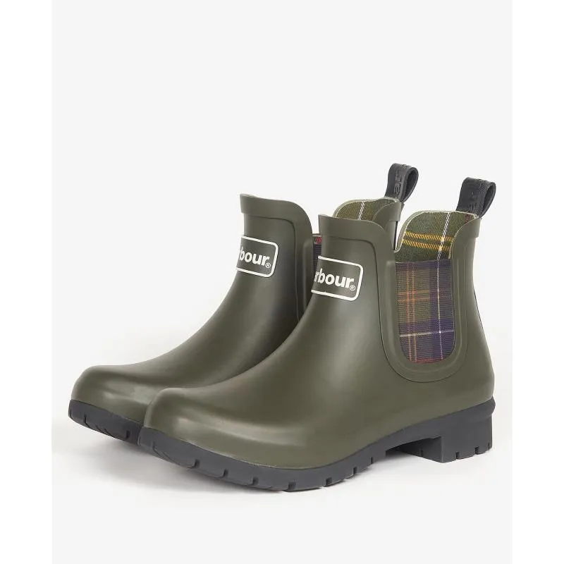 Barbour Kingham Ladies Ankle Wellington Boot - Olive