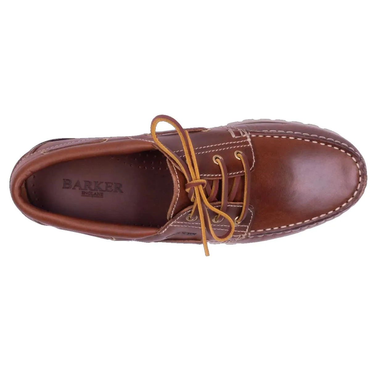 BARKER Brixham Boat Shoes - Mens - Tan Pull Up